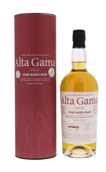 Image sur Alta Gama Extra-Sec Single blended Guyana fine aged Rum 41° 0.7L