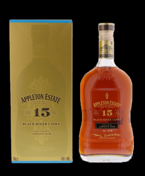Image sur Appleton Estate 15 Years Black River Casks 43° 0.7L