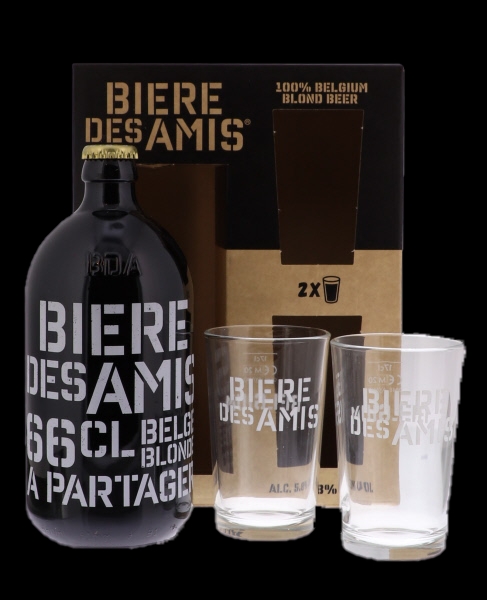 Image sur Bière des Amis + 2 Verres 5.8° 0.66L