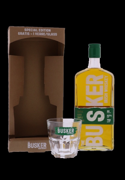 Image sur The Busker Triple Cask + Verre 40° 0.7L