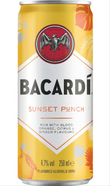 Image sur Bacardi Sunset Punch Can 4.7° 0.25L