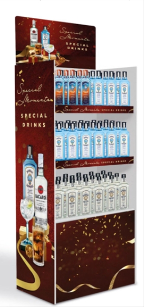 Image sur Display 72 Bombay 70 cl Mix (42 Sapphire, 24 Dry Gin, 6 Sapphire Sunset) 39.42° 50.4L