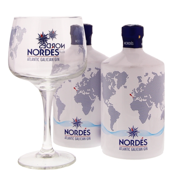 Image sur Nordes Gin Special Pack (2 Bouteilles + 6 Verres) 40° 1.4L