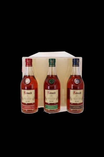 Image sur Asbach Cellarmaster's Collection (8 Years + 15 Years + 21 Years) 3x20 cl 40° 0.6L