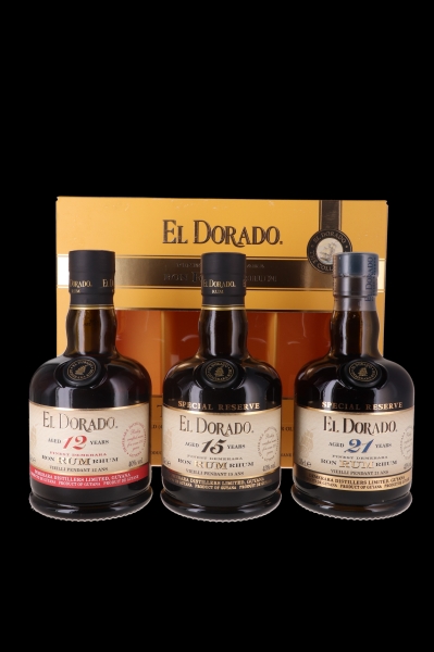 Image sur El Dorado Collection (12 Years + 15 Years + 21 Years)  3x35 cl 42° 1.05L