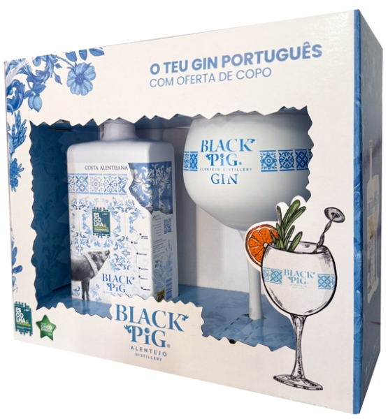Image sur Black Pig Costa Alentejana Gin + Verre 40° 0.5L