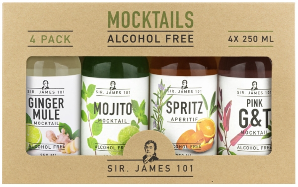 Image sur Sir James Giftset 4 x 25 cl (Ginger Mule, Mojito, Spritz, & Tonic)  1L