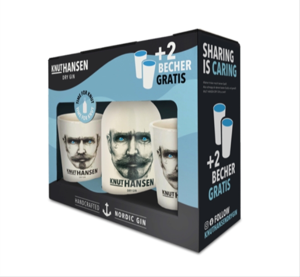 Image sur Knut Hansen Dry Gin + 2 Verres 42° 0.5L