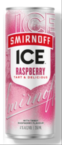Image sur Smirnoff Ice Raspberry Tart & Delicious Can 4° 0.25L