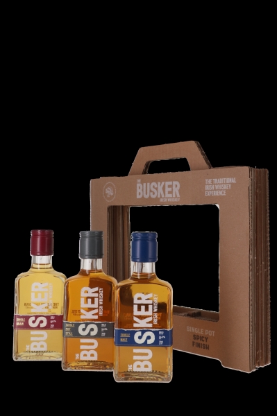 Image sur The Busker 3 x 20 cl (Single Grain, Single Malt, Single Pot Still) 44.3° 0.6L
