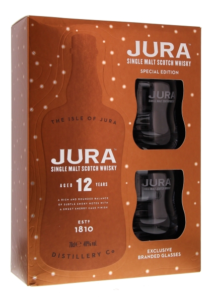 Image sur Isle Of Jura 12 Years + 2 Verres 40° 0.7L