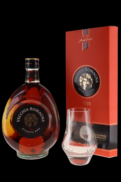 Image sur Vecchia Romagna Etichetta Nera + Verre 38° 0.7L