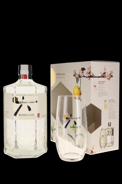 Image sur Roku Gin + Verre 43° 0.7L