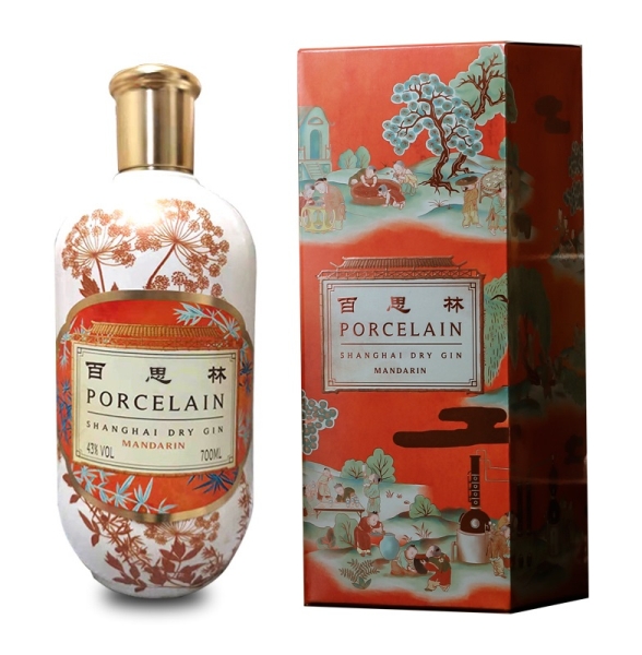 Image sur Porcelain Shanghai Dry Gin Mandarin 43° 0.7L