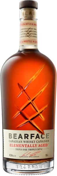 Image sur Bearface Elementally Aged Triple Oak Canadian Whisky 42.5° 0.7L