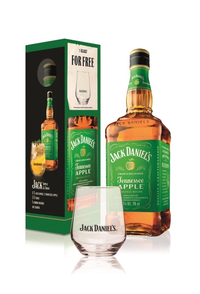 Image sur Jack Daniel's Apple + Verre 35° 0.7L