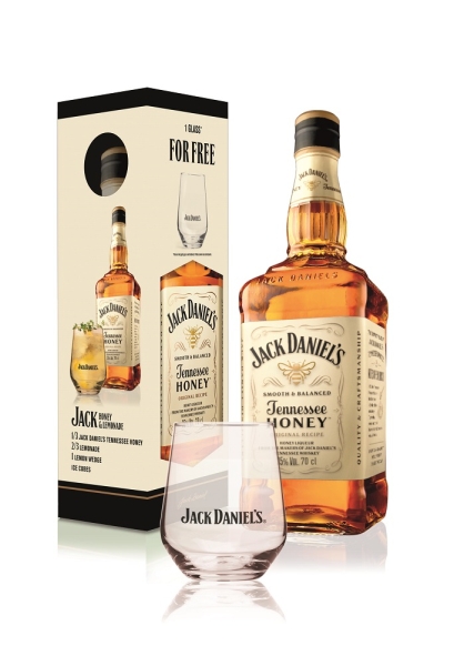 Image sur Jack Daniel's Honey + Verre 35° 0.7L
