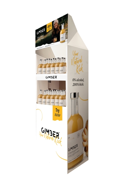 Image sur Display 30 Gimber 70 cl Mix (16 N°1 Original, 10 N°2 Brut, 4 N°3 Sweet Lilly)  21L