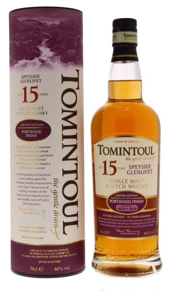 Image sur Tomintoul 15 Years Portwood Finish 46° 0.7L