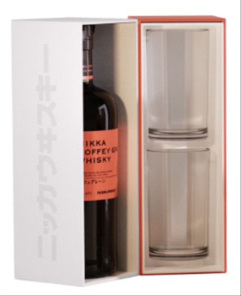 Image sur Nikka Coffey Grain + 2 verres 45° 0.7L